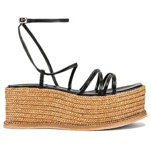 Jeffrey Campbell Jabari Platform Sandal in Black Size 38